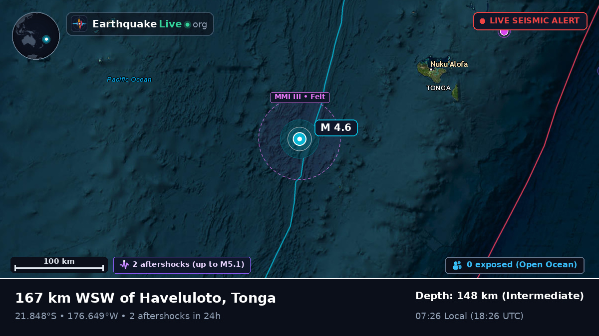 Off the coast of Nuku'alofa, Tonga