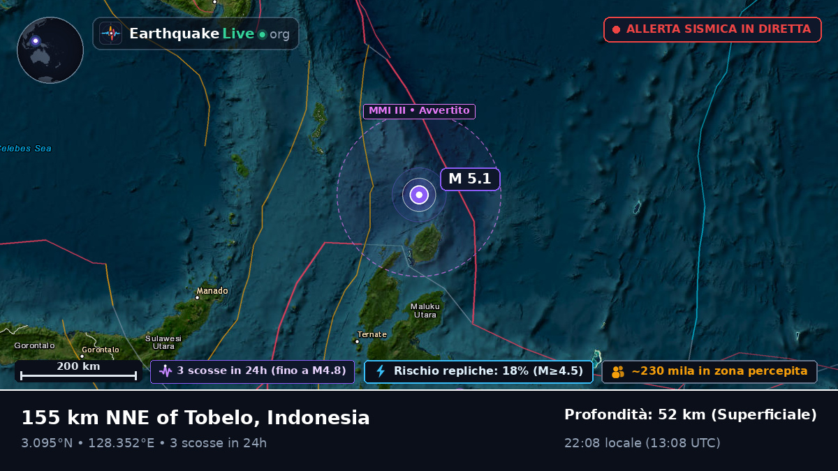 Oceano Pacifico settentrionale (Indonesia)