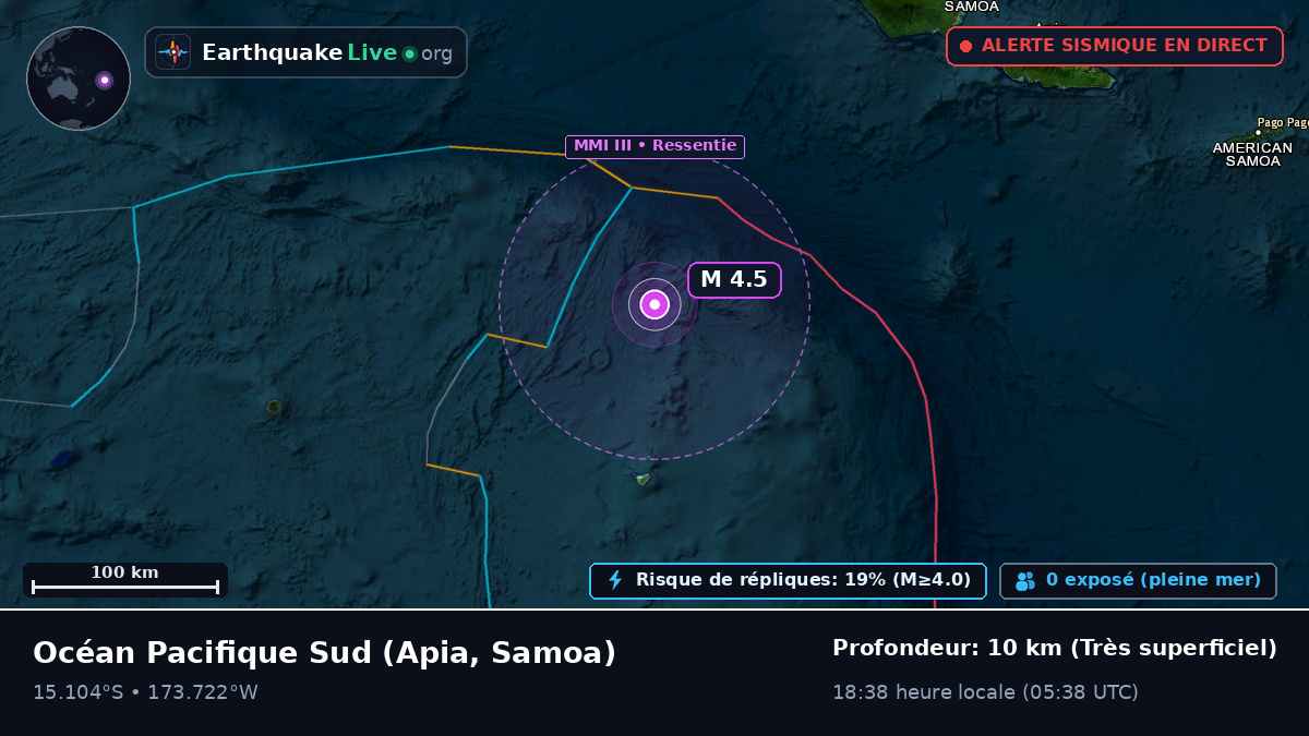 Océan Pacifique Sud (Samoa)