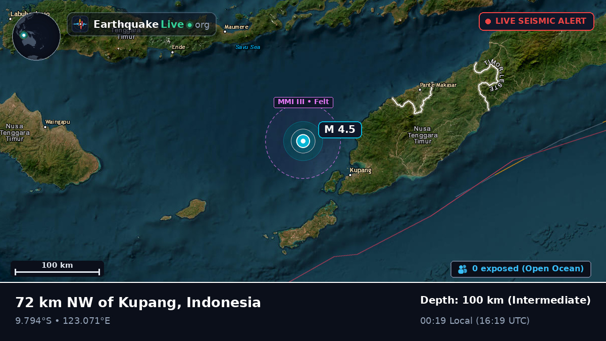 Off the coast of Kupang, Indonesia
