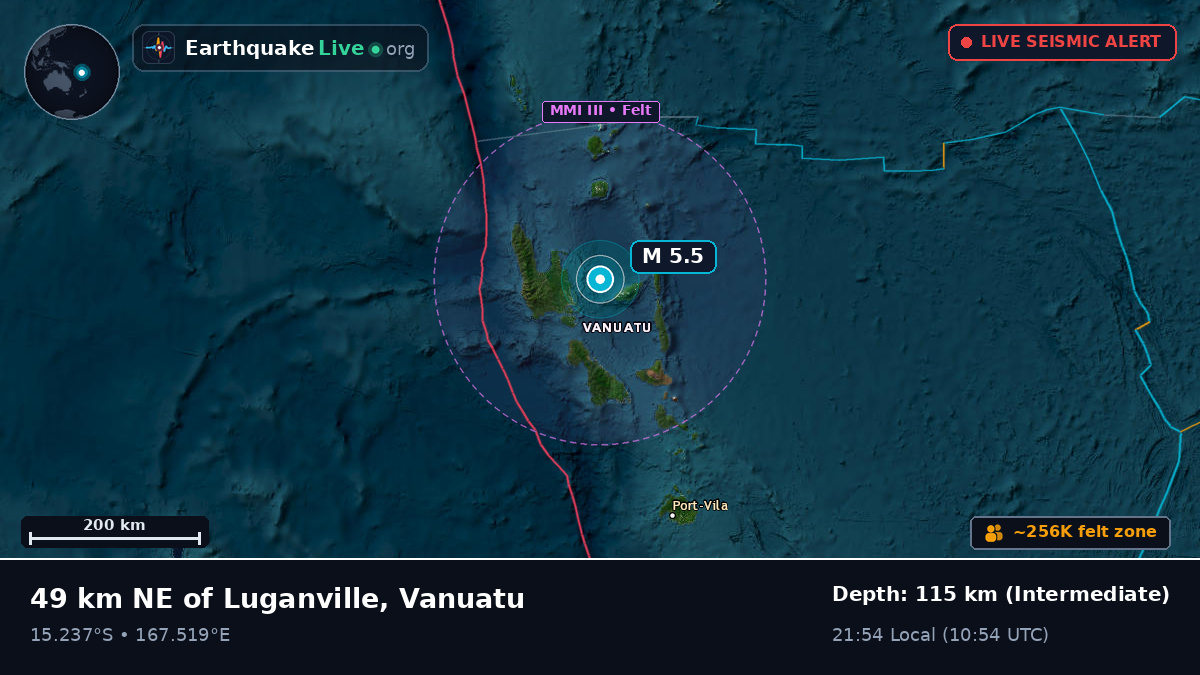 Off the coast of Luganville, Vanuatu