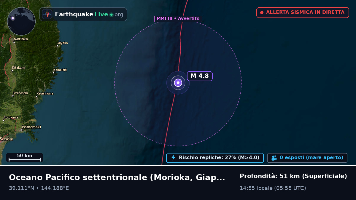 Oceano Pacifico settentrionale (Giappone)