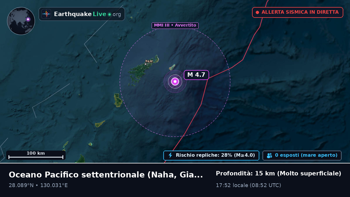 Oceano Pacifico settentrionale (Giappone)