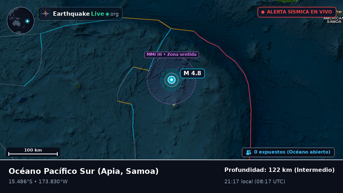 Océano Pacífico Sur (Samoa)