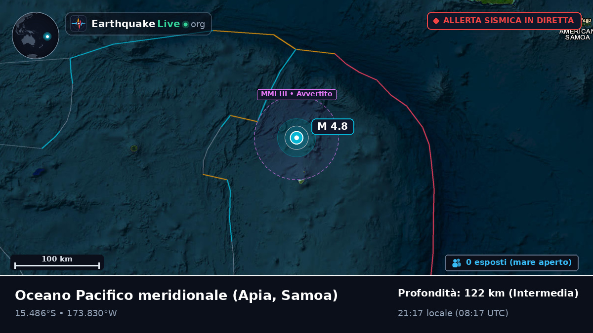 Oceano Pacifico meridionale (Samoa)