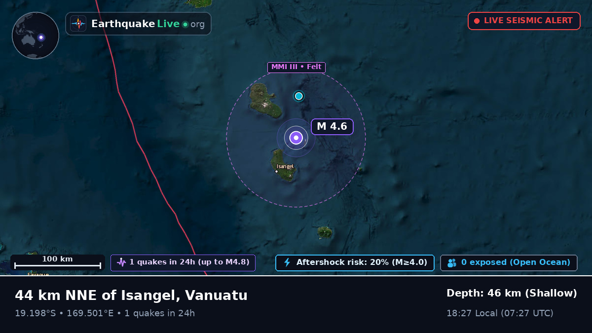 Off the coast of Port Vila, Vanuatu