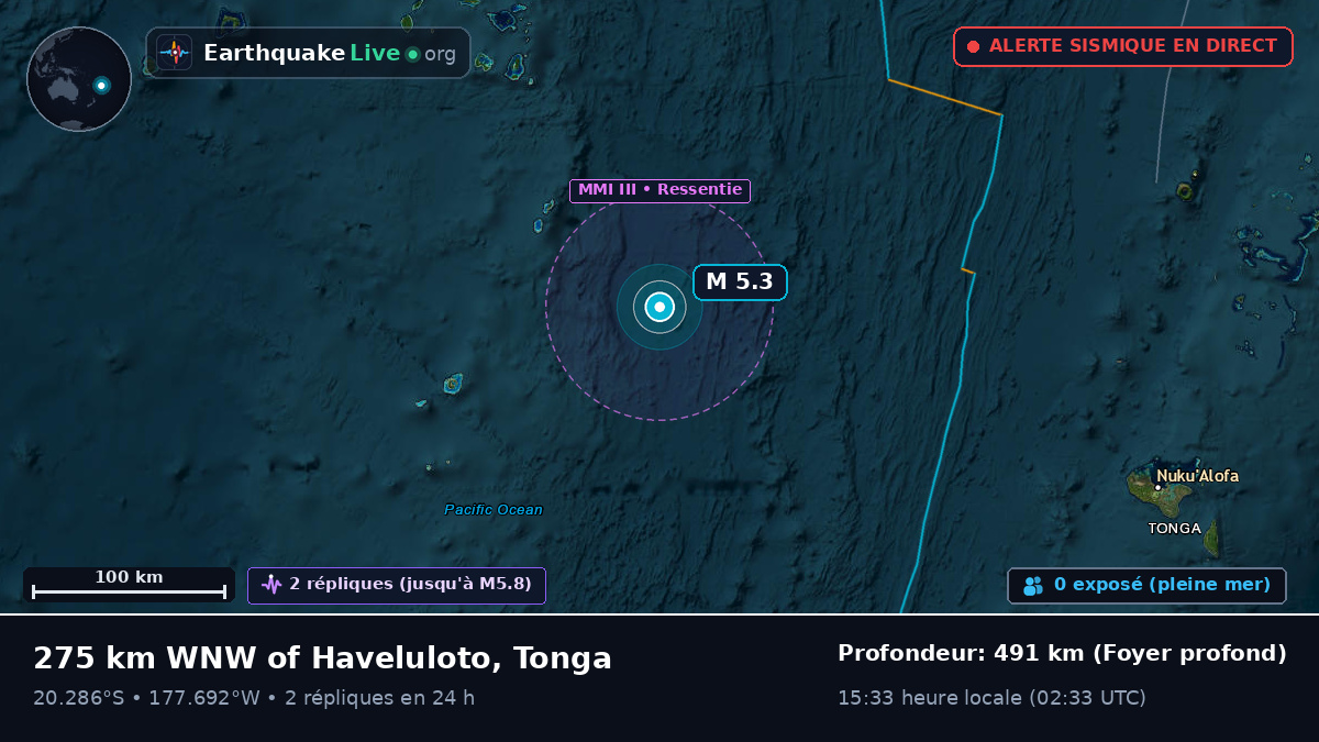 Océan Pacifique Sud (Tonga)