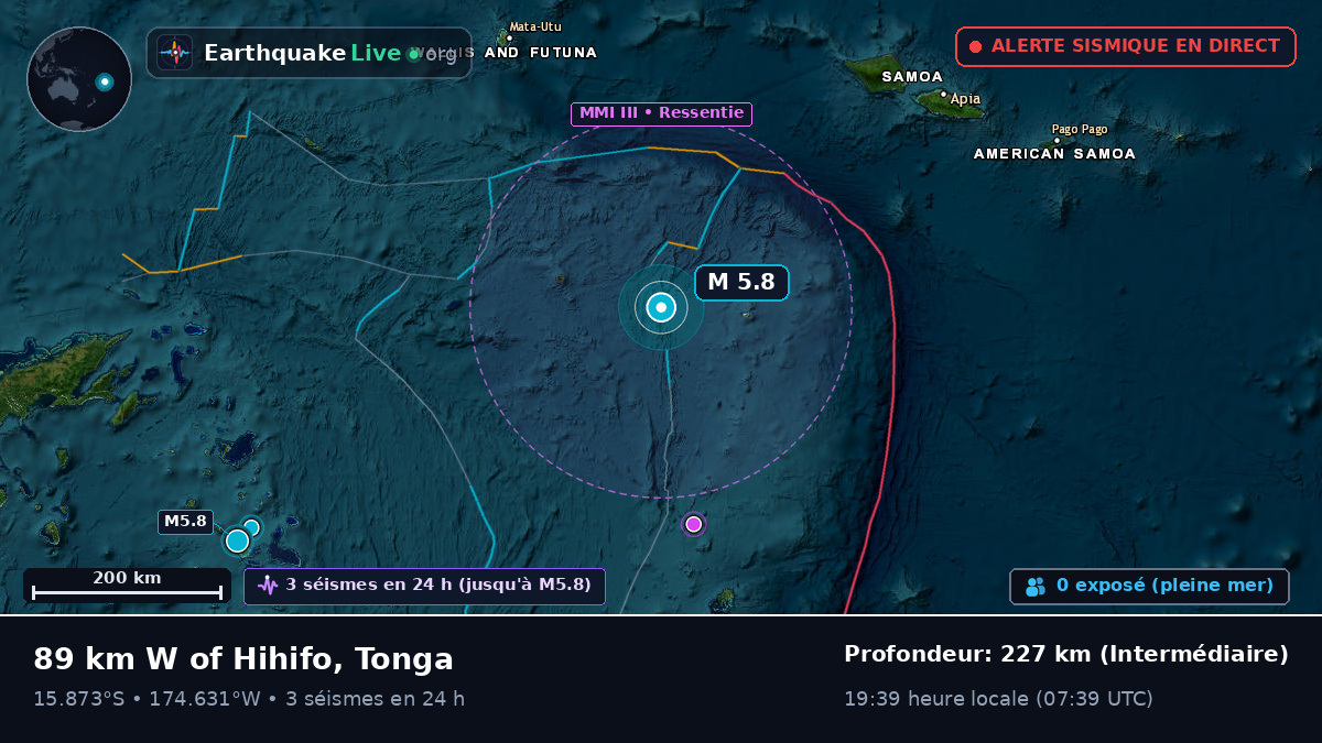 Océan Pacifique Sud (Tonga)
