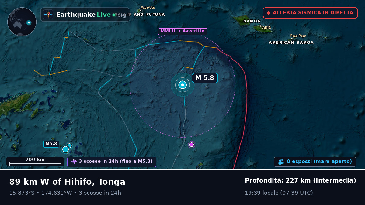 Oceano Pacifico meridionale (Tonga)