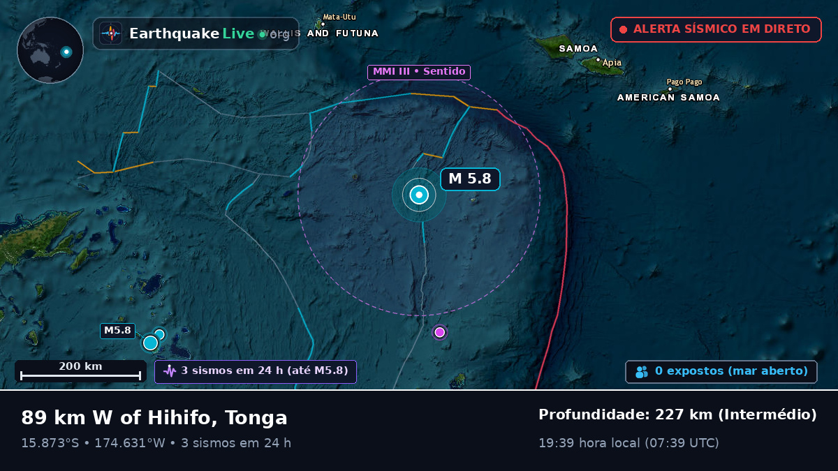 Oceano Pacífico Sul (Tonga)