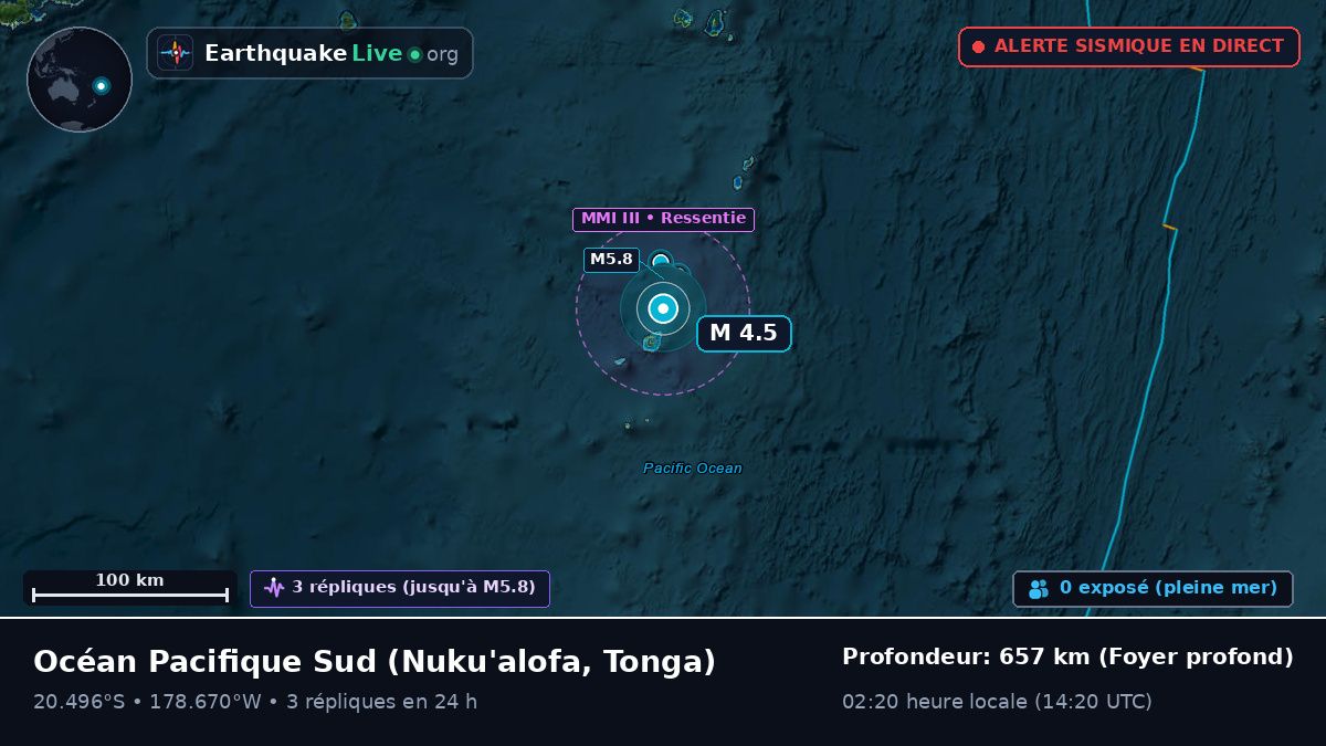 Océan Pacifique Sud (Tonga)
