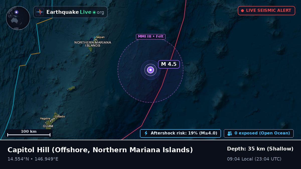 Off the coast of Capitol Hill, Northern Mariana Islands