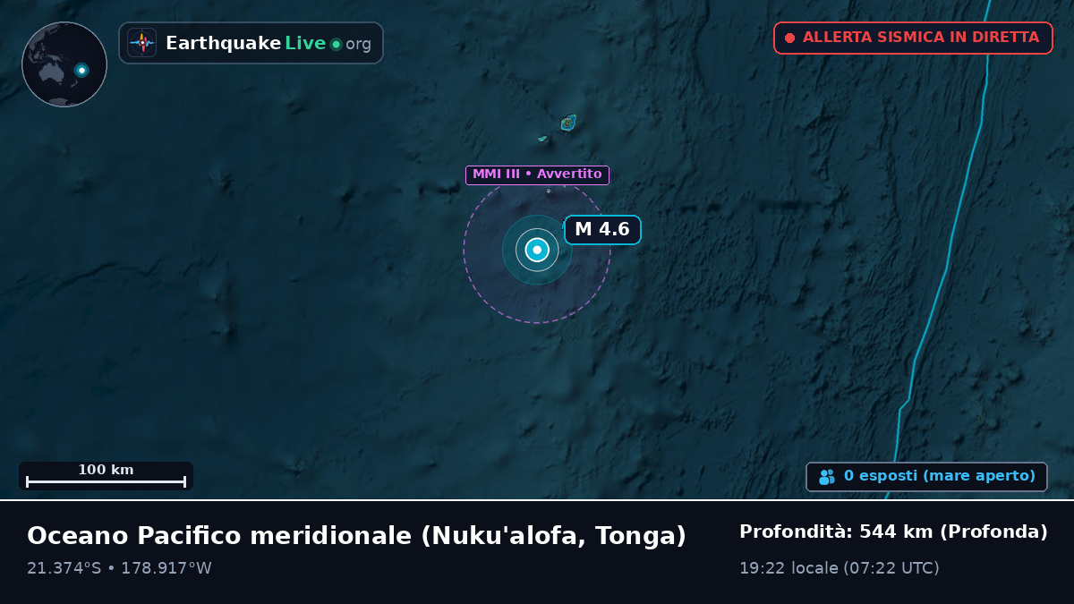 Oceano Pacifico meridionale (Tonga)