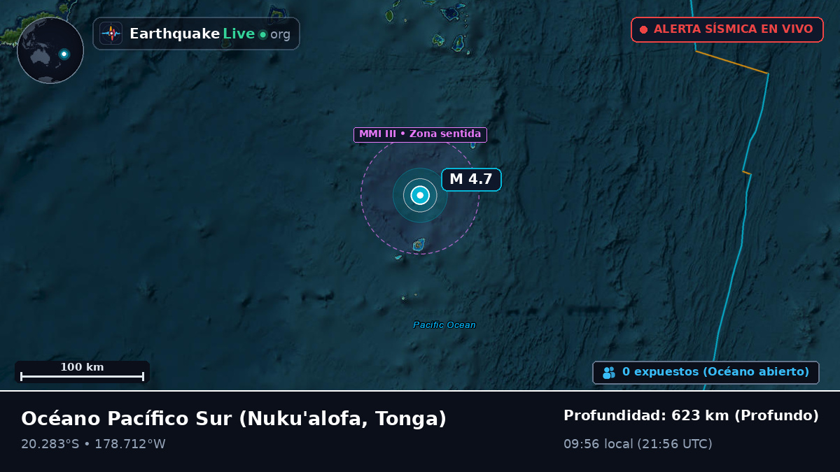 Océano Pacífico Sur (Tonga)
