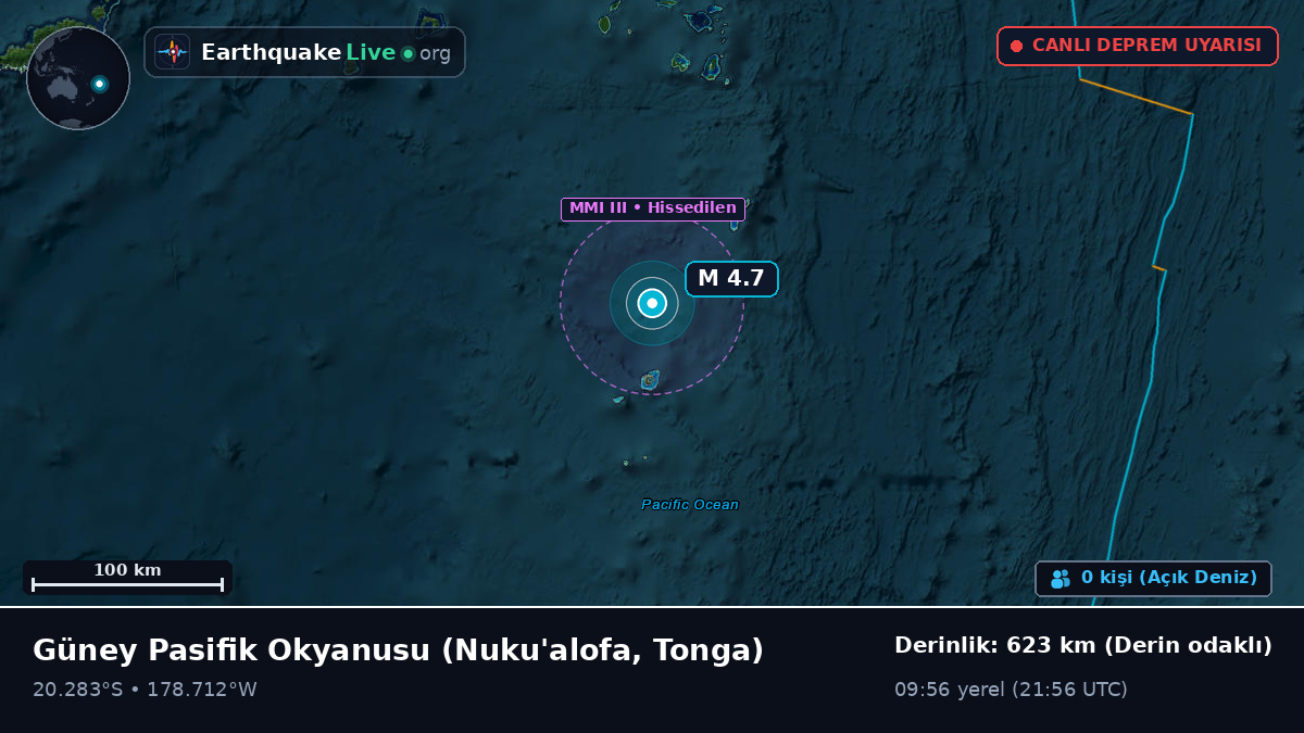 Güney Pasifik Okyanusu (Tonga)