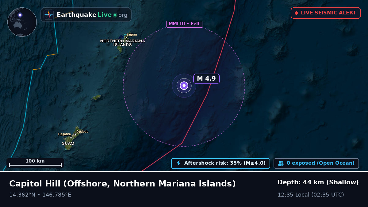 Off the coast of Capitol Hill, Northern Mariana Islands