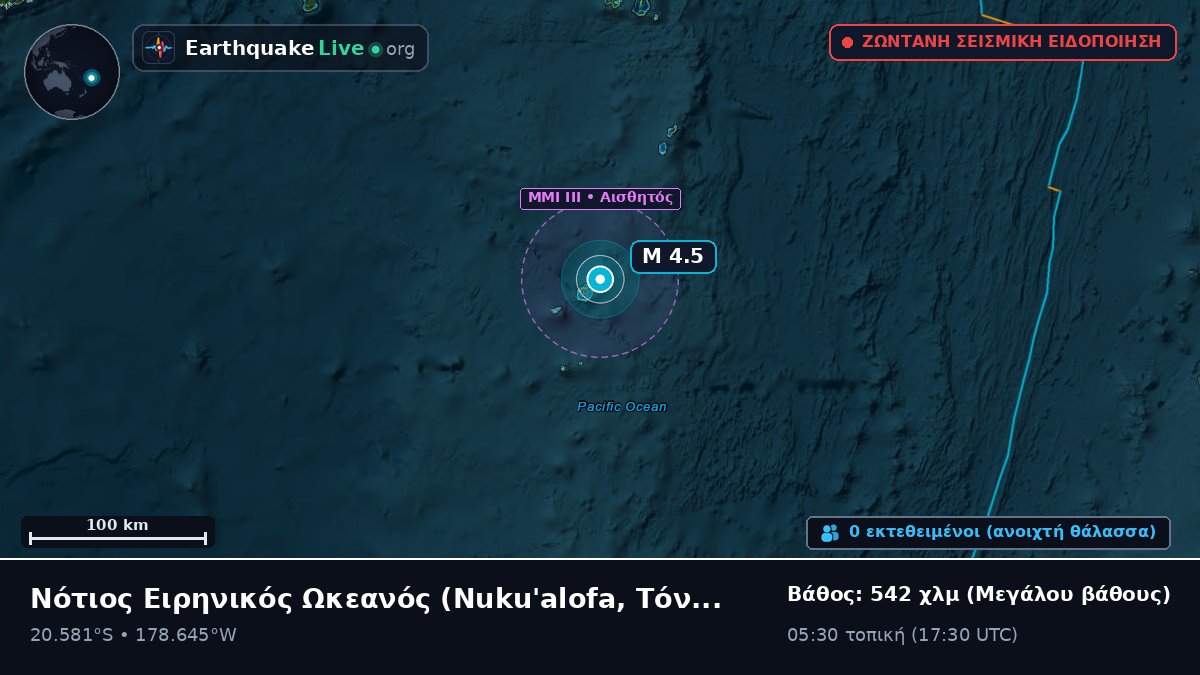 Νότιος Ειρηνικός Ωκεανός (Τόνγκα)