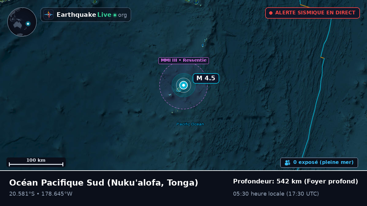 Océan Pacifique Sud (Tonga)