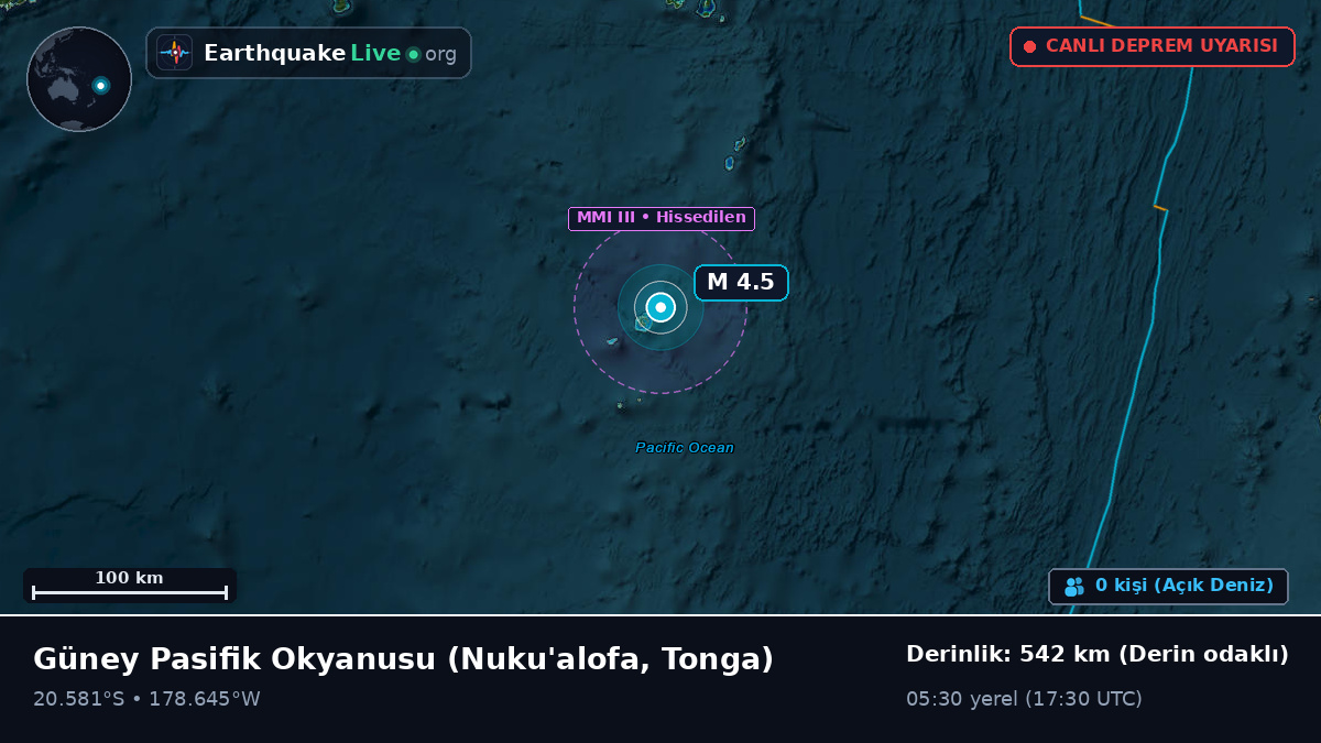 Güney Pasifik Okyanusu (Tonga)