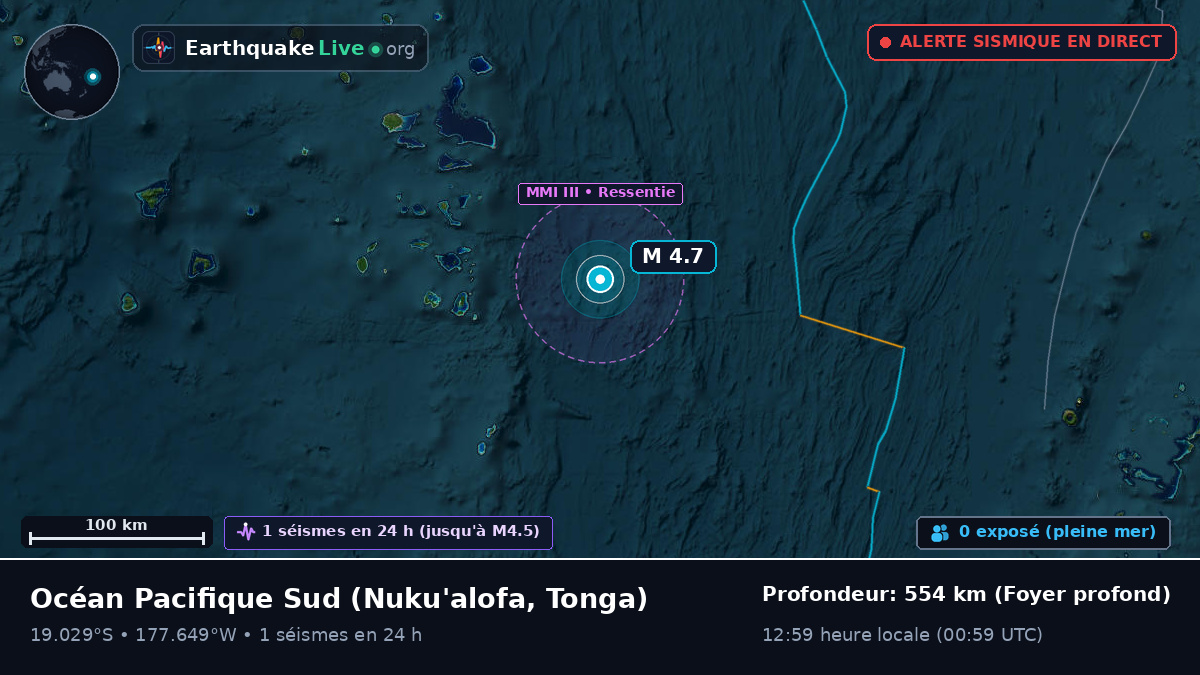 Océan Pacifique Sud (Tonga)