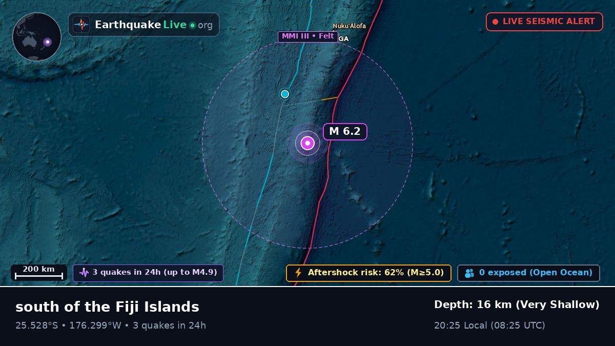 South Pacific Ocean (Kermadec Islands)