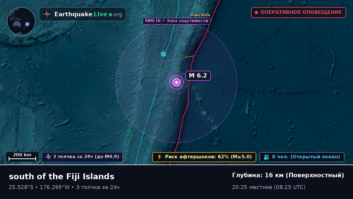 Южная часть Тихого океана (Kermadec Islands)