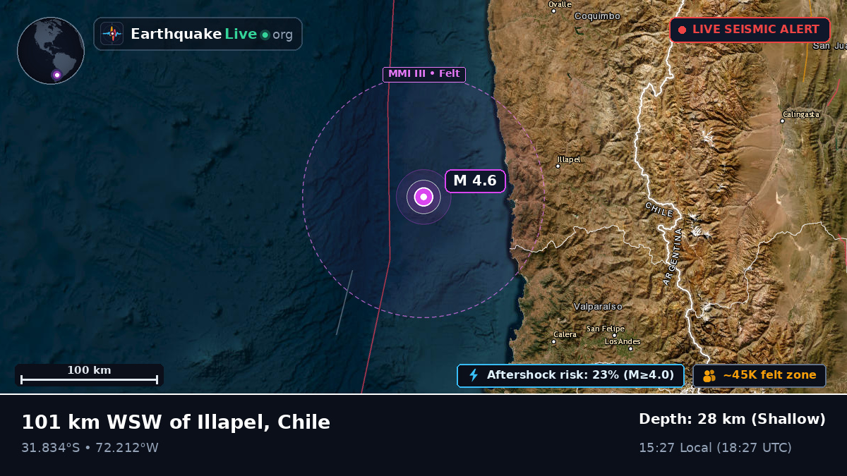 Off the coast of Valparaíso, Chile