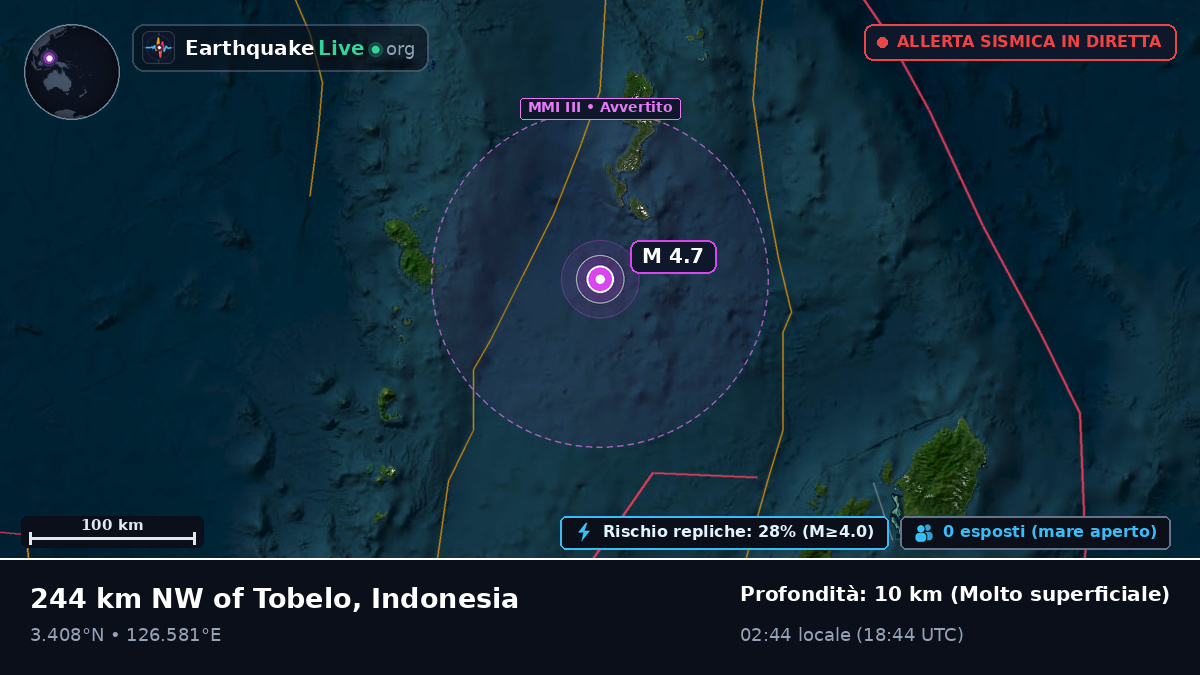 Oceano Pacifico settentrionale (Indonesia)