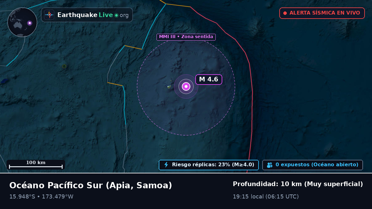 Océano Pacífico Sur (Samoa)
