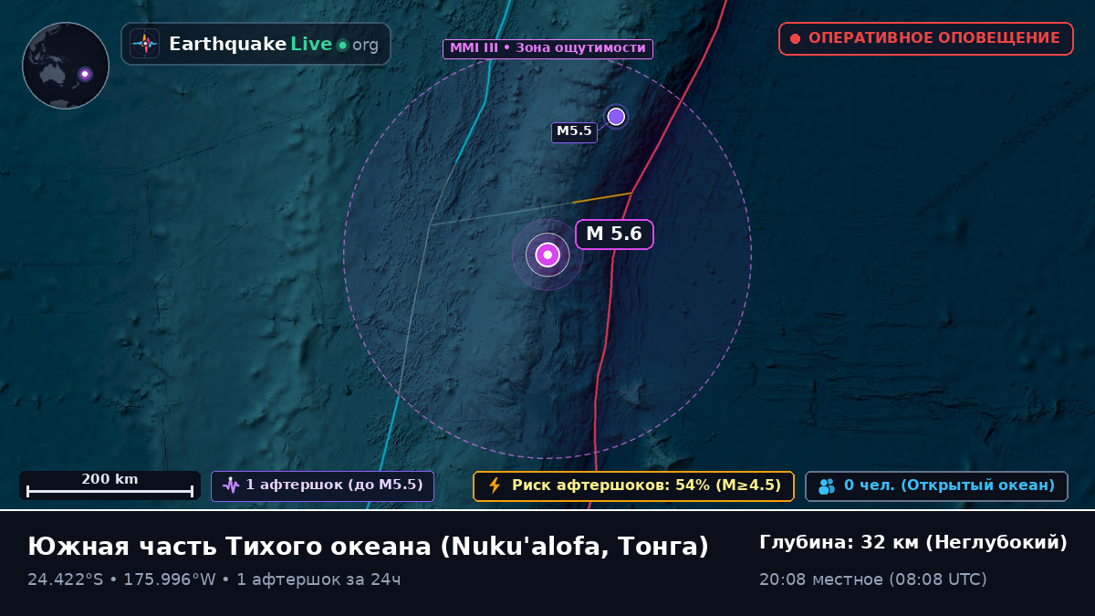Южная часть Тихого океана (Тонга)