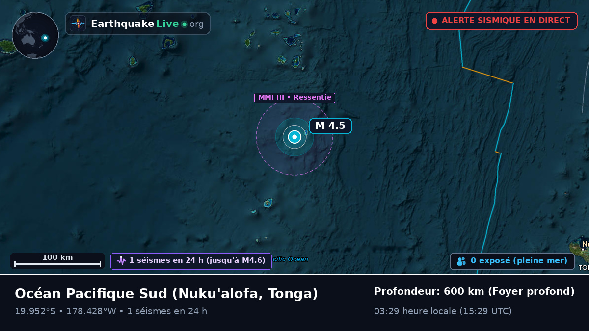 Océan Pacifique Sud (Tonga)