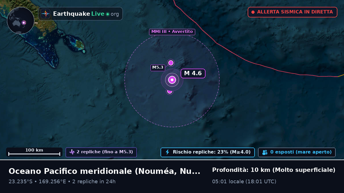 Oceano Pacifico meridionale (Nuova Caledonia)