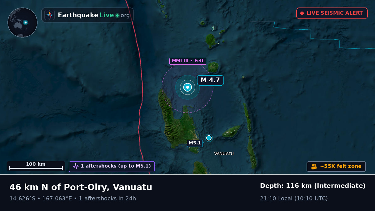 Off the coast of Luganville, Vanuatu