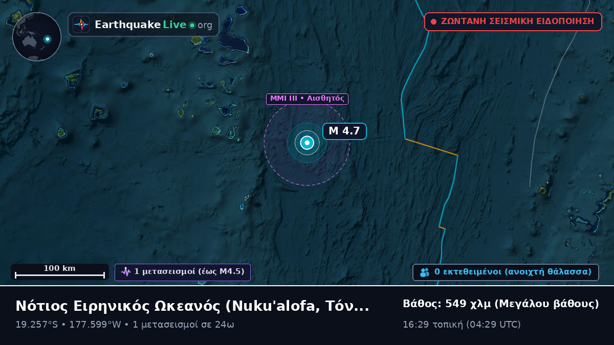 Νότιος Ειρηνικός Ωκεανός (Τόνγκα)