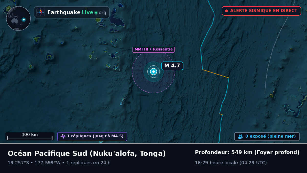 Océan Pacifique Sud (Tonga)