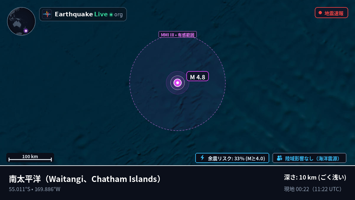 南太平洋 (Chatham Islands)