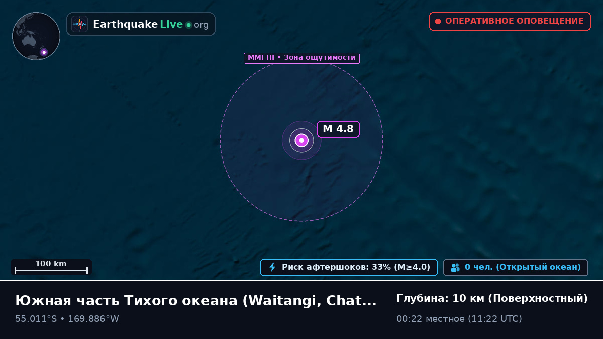 Южная часть Тихого океана (Chatham Islands)
