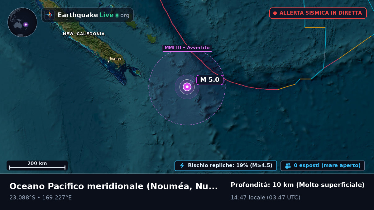 Oceano Pacifico meridionale (Nuova Caledonia)