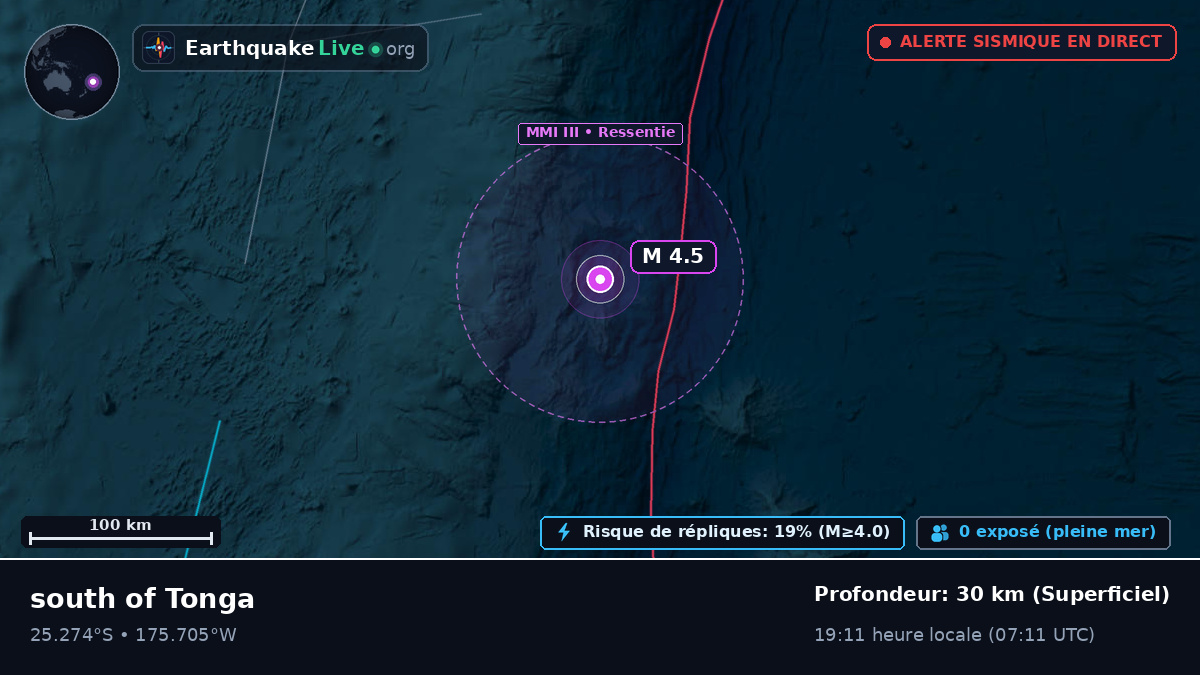 Océan Pacifique Sud (Tonga)