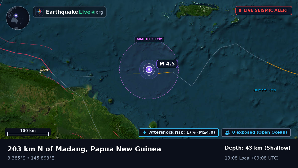 Off the coast of Madang, Papua New Guinea