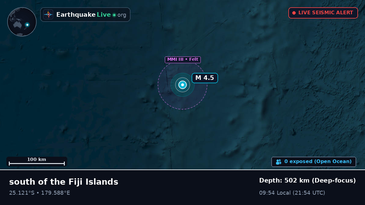 South Pacific Ocean (Kermadec Islands)