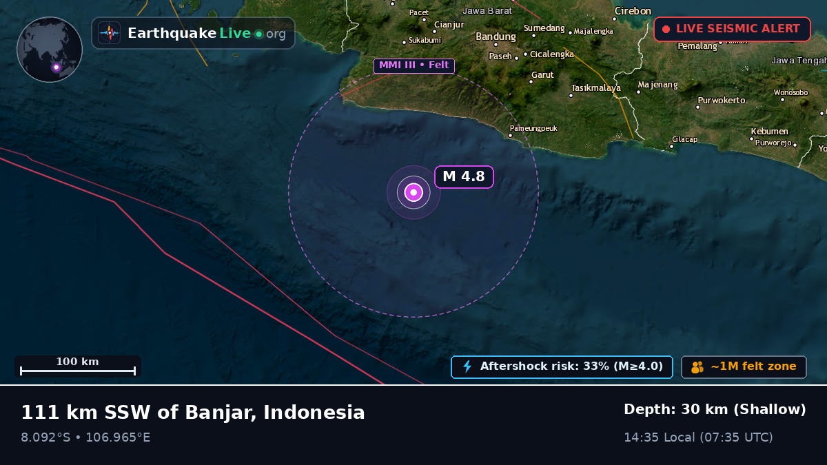 Off the coast of Bandung, Indonesia