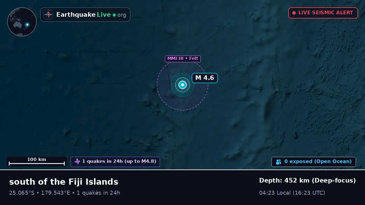 South Pacific Ocean (Kermadec Islands)