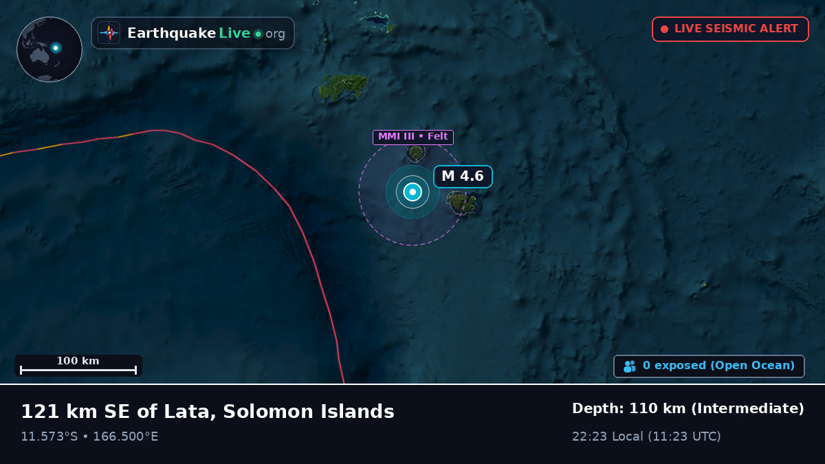 Off the coast of Lata, Solomon Islands