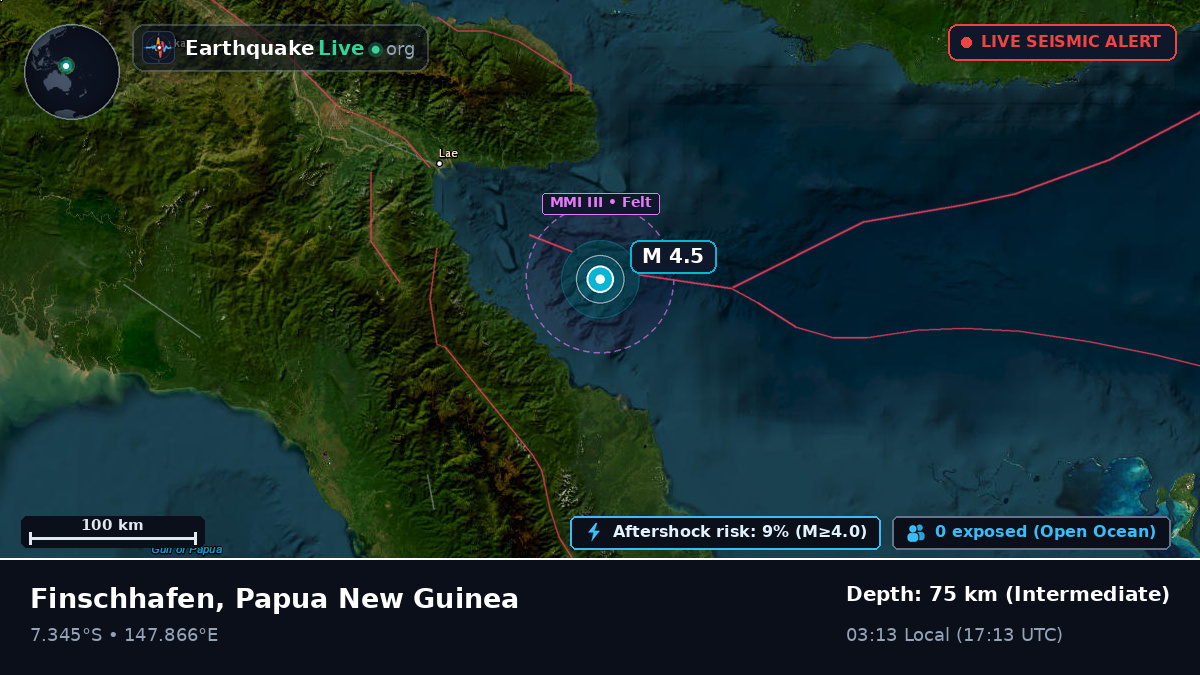 Off the coast of Lae, Papua New Guinea