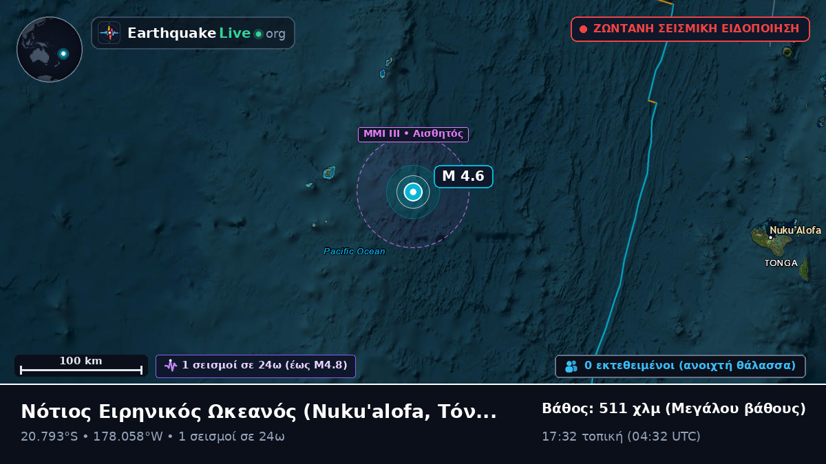Νότιος Ειρηνικός Ωκεανός (Τόνγκα)
