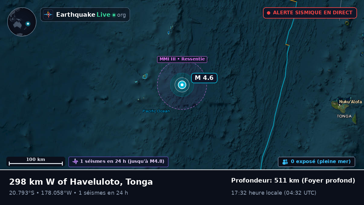 Océan Pacifique Sud (Tonga)