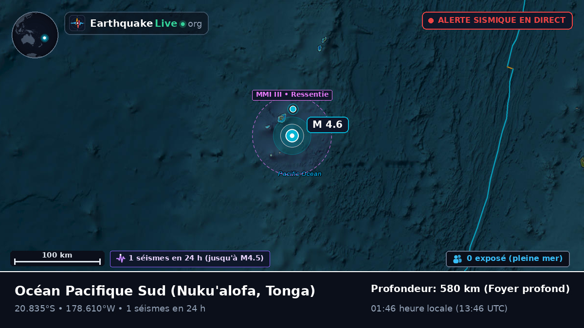 Océan Pacifique Sud (Tonga)