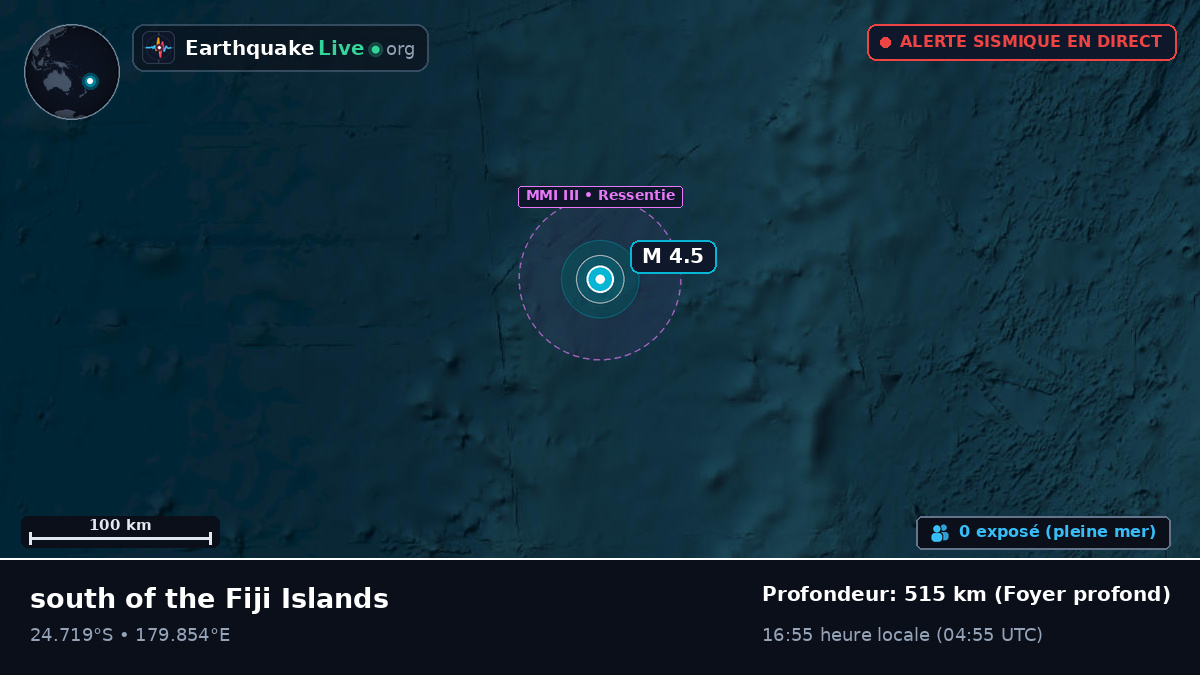 Océan Pacifique Sud (Kermadec Islands)