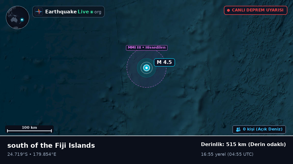 Güney Pasifik Okyanusu (Kermadec Islands)